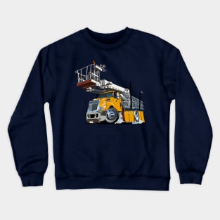Cartoon Platform Lift Truck Crewneck Sweatshirt